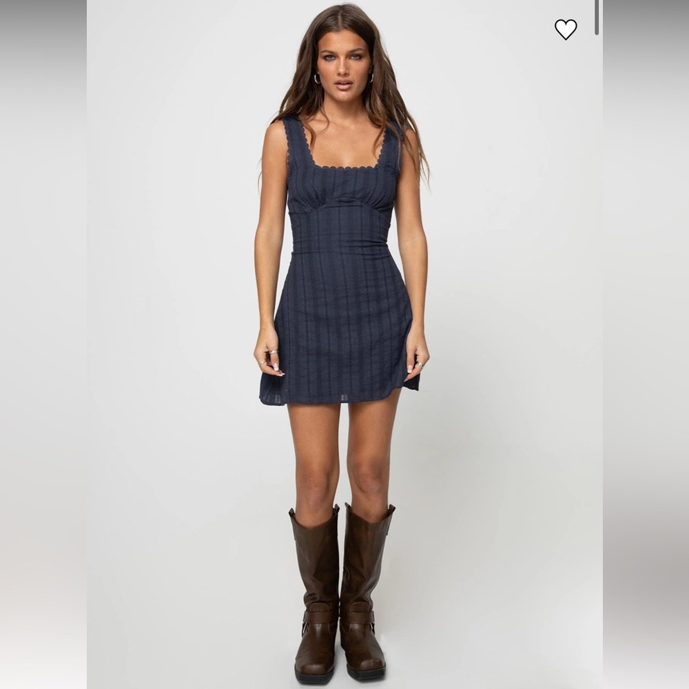 Princess Polly Dasha Mini Dress Navy Petite - Picture 3 of 5